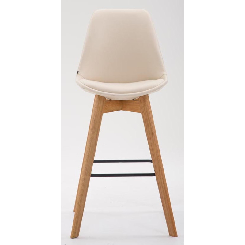 Set di 2 sgabelli da bar Metz in similpelle crema naturale