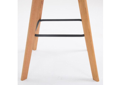 Ensemble de 2 tabourets de bar Metz en similicuir crème naturel