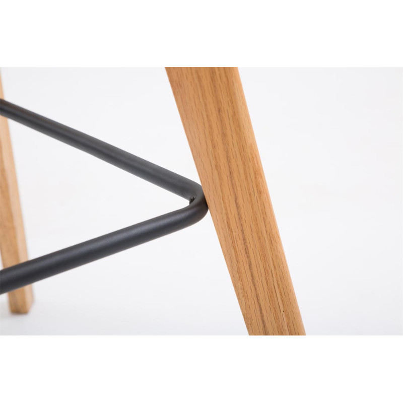 Ensemble de 2 tabourets de bar Metz en similicuir crème naturel