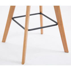 Conjunto de 2 banquetas de bar em tecido Metz azul natural