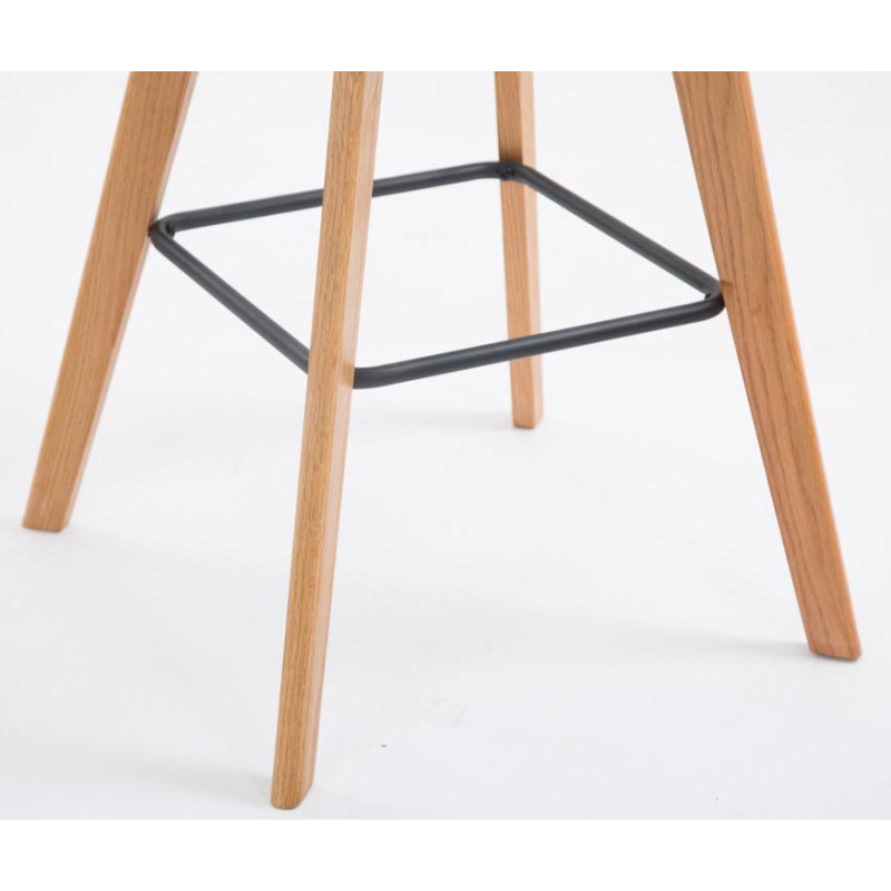 Ensemble de 2 tabourets de bar Metz en tissu naturel bleu