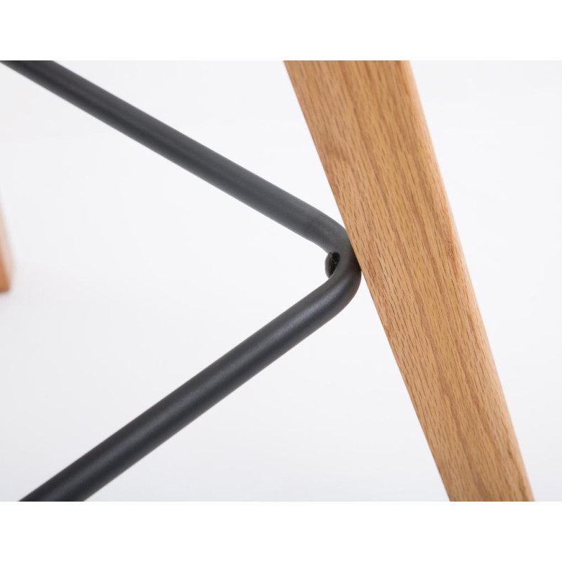 Conjunto de 2 banquetas de bar em tecido Metz azul natural