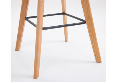 Conjunto de 2 banquetas de bar Metz em plástico preto natural