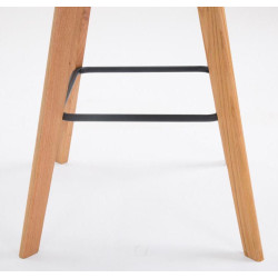 Conjunto de 2 banquetas de bar Metz em plástico preto natural