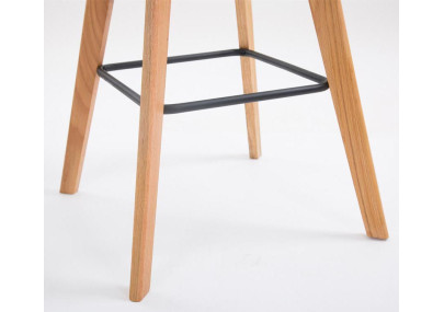 Set di 2 sgabelli da bar Metz in plastica arancione naturale