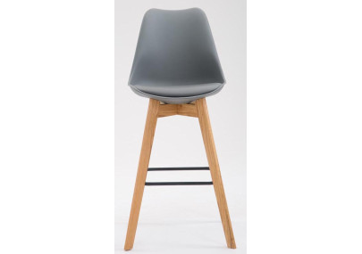 Set di 2 sgabelli da bar Metz in plastica grigio naturale