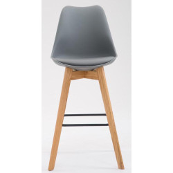 Set di 2 sgabelli da bar Metz in plastica grigio naturale