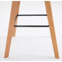 Lot de 2 tabourets de bar Metz en plastique gris naturel