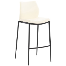 Sgabello da bar Matola, similpelle, nero e crema