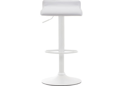 Taburete de bar Dyn V2, piel sintética, blanco