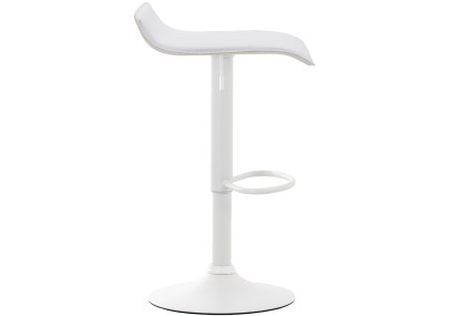 Tabouret de bar Dyn V2, similicuir, blanc