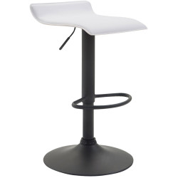 Tabouret de bar Dyn V2, similicuir, noir et blanc