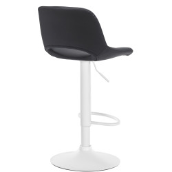 Lot de 2 tabourets de bar Camden, similicuir, blanc/noir