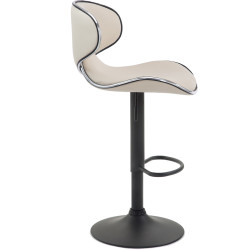 Tabouret de bar noir Las Vegas V2 crème