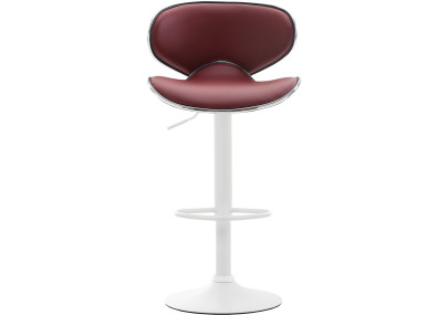 Sgabello da bar Las Vegas V2 bianco bordeaux rosso