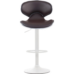 Banqueta de bar Las Vegas V2, branca/marrom