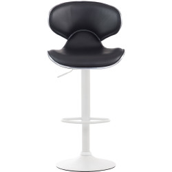 Tabouret de bar Las Vegas V2, blanc/noir