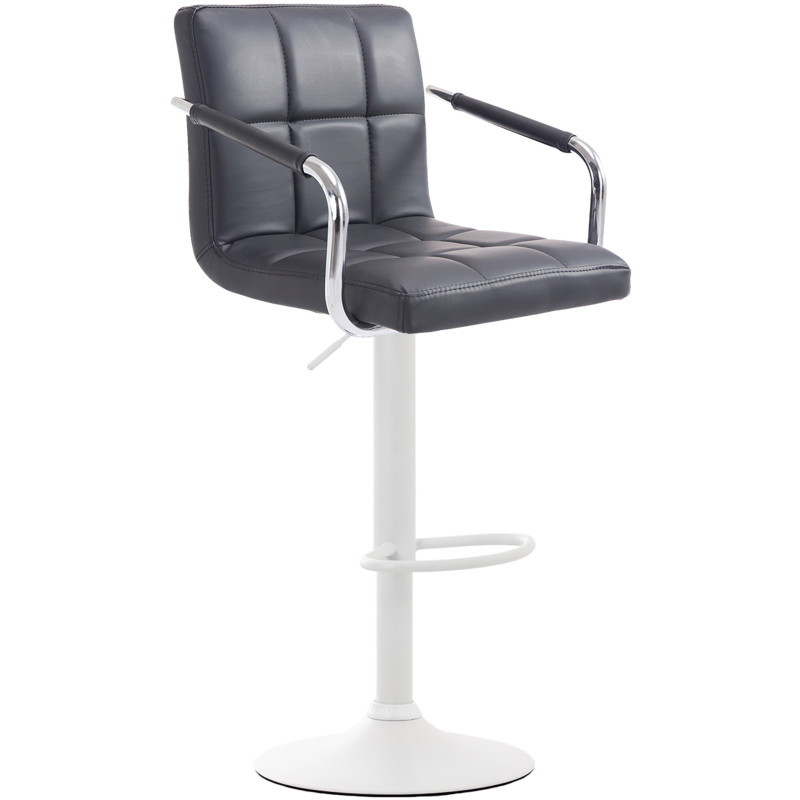 Tabouret de bar Lucy V2, blanc/noir