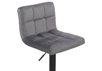 Tabouret de bar Feni en velours gris