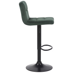 Tabouret de bar en velours Feni vert