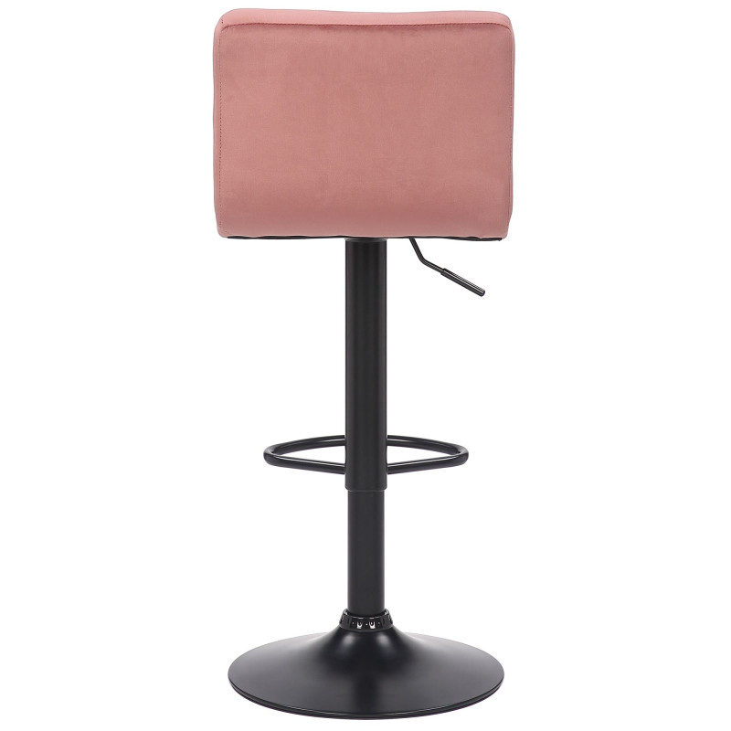 Sgabello da bar in velluto Feni rosa