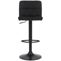 Tabouret de bar Feni en velours noir