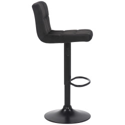 Tabouret de bar en velours Feni noir
