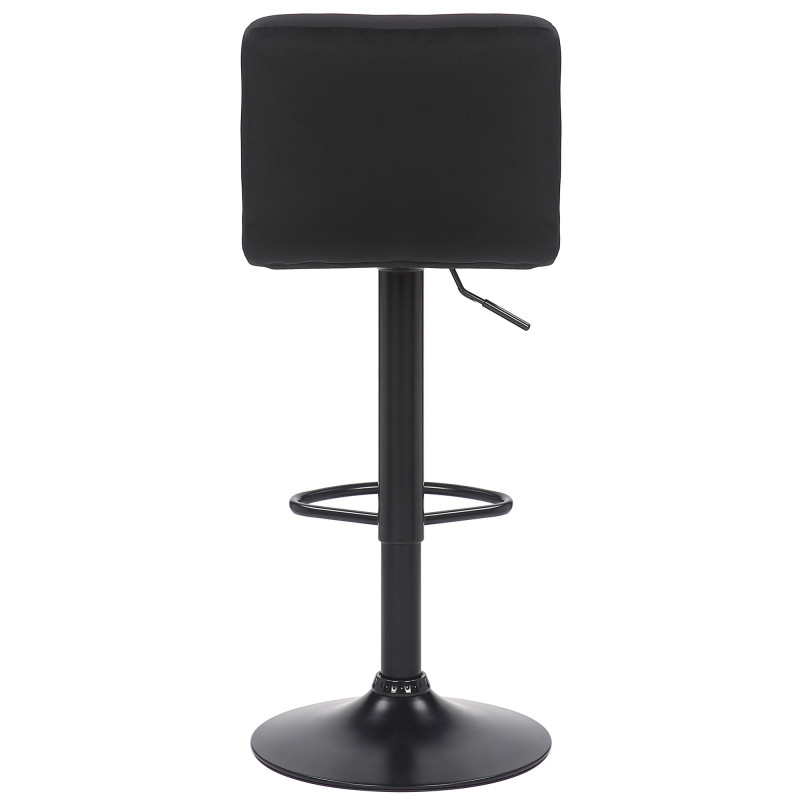 Taburete de bar Feni de terciopelo, negro