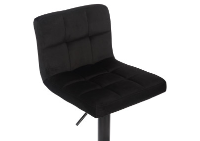 Tabouret de bar Feni en velours noir