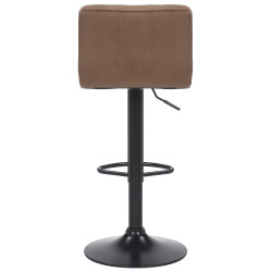 Tabouret de bar Feni en velours marron