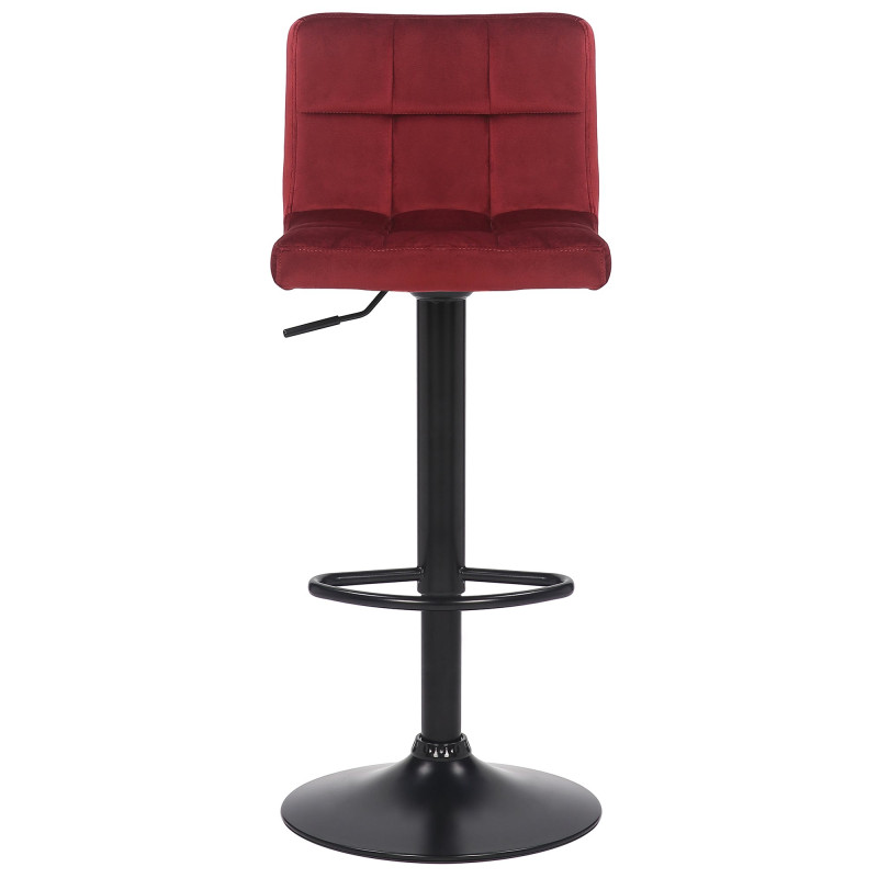 Banqueta de bar Feni em veludo vermelho