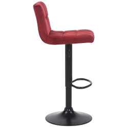 Tabouret de bar en velours Feni rouge