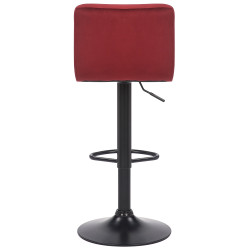 Taburete de bar Feni de terciopelo, rojo