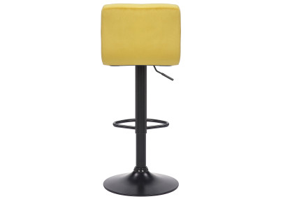 Taburete de bar Feni de terciopelo, amarillo