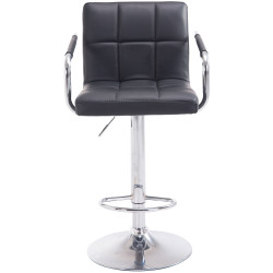 Lot de 2 tabourets de bar Lucy V2, chromés et noirs