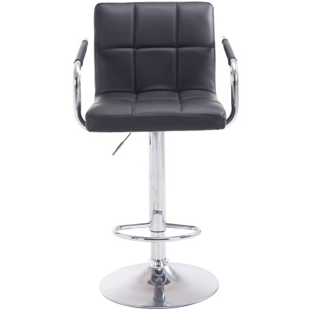 Lot de 2 tabourets de bar Lucy V2, chromés et noirs