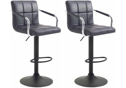 Ensemble de 2 tabourets de bar Lucy V2 noir