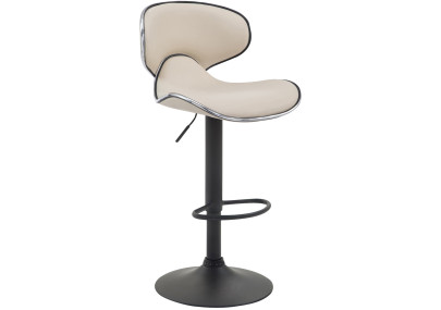 Set di 2 sgabelli da bar Las Vegas V2 in similpelle nera e crema