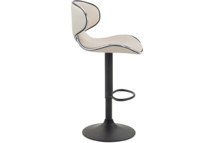 Set di 2 sgabelli da bar Las Vegas V2 in similpelle nera e crema