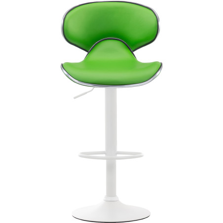 Ensemble de 2 tabourets de bar Las Vegas V2 en similicuir blanc vert