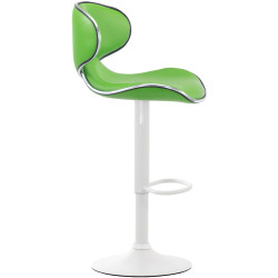 Ensemble de 2 tabourets de bar Las Vegas V2 en similicuir blanc vert