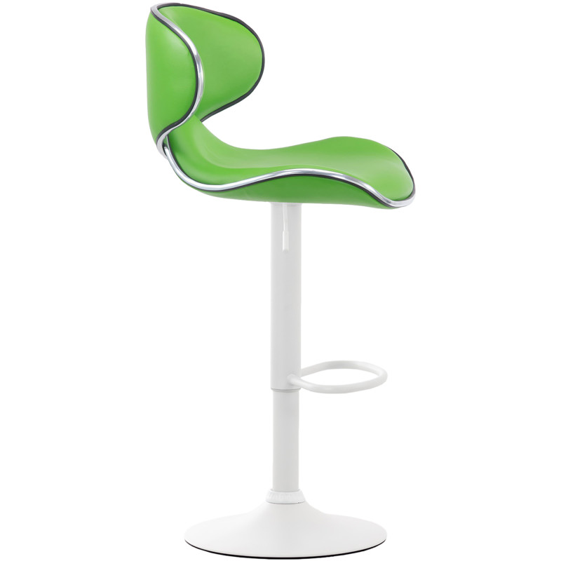 Ensemble de 2 tabourets de bar Las Vegas V2 en similicuir blanc vert