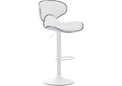 Set di 2 sgabelli da bar Las Vegas V2 in similpelle bianco bianco