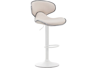 Ensemble de 2 tabourets de bar Las Vegas V2 en tissu blanc crème