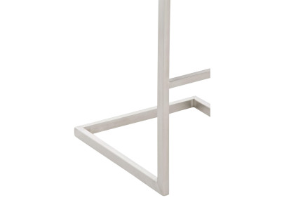 Lot de 2 tabourets de bar Paros, similicuir, gris