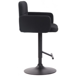 Sgabello da bar Los Angeles, tessuto nero