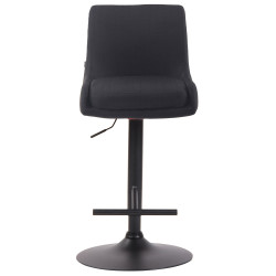 Tabouret de bar Club en tissu noir noir
