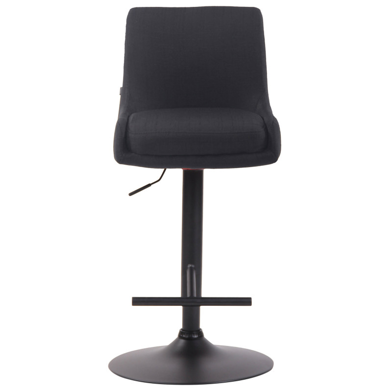 Tabouret de bar Club en tissu noir noir