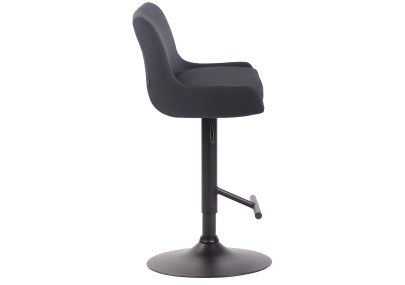 Tabouret de bar Club en tissu noir