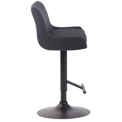 Tabouret de bar Club en tissu noir noir